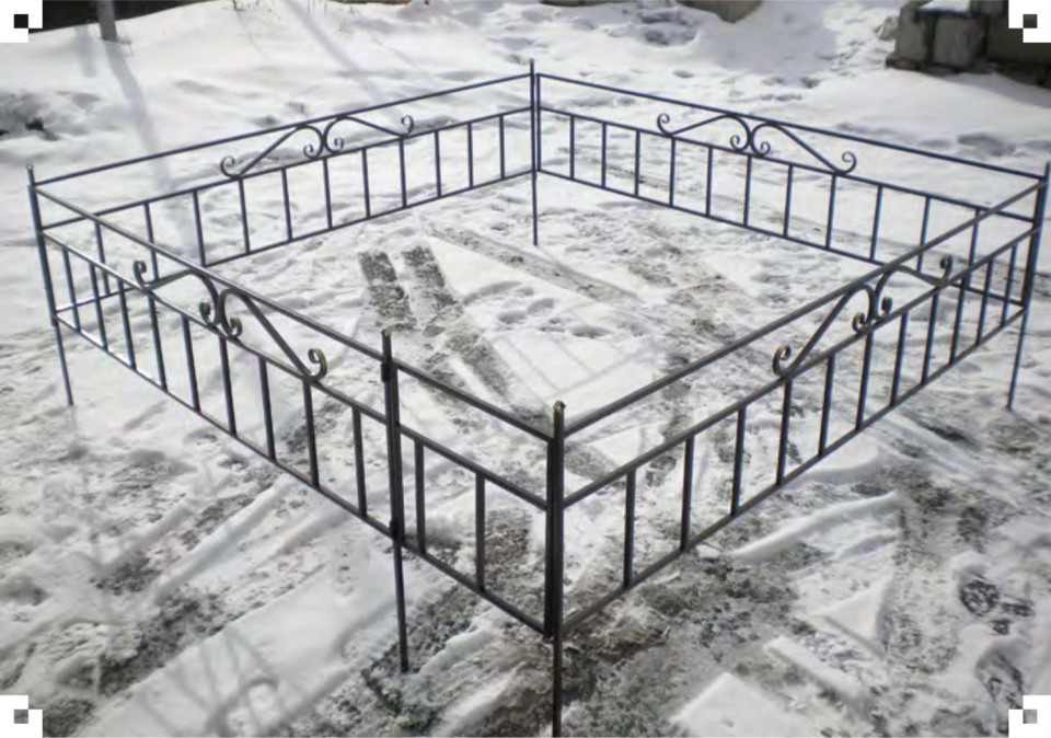 Ограда металлическая  №18 - Ограды для могил в Благовещенске
