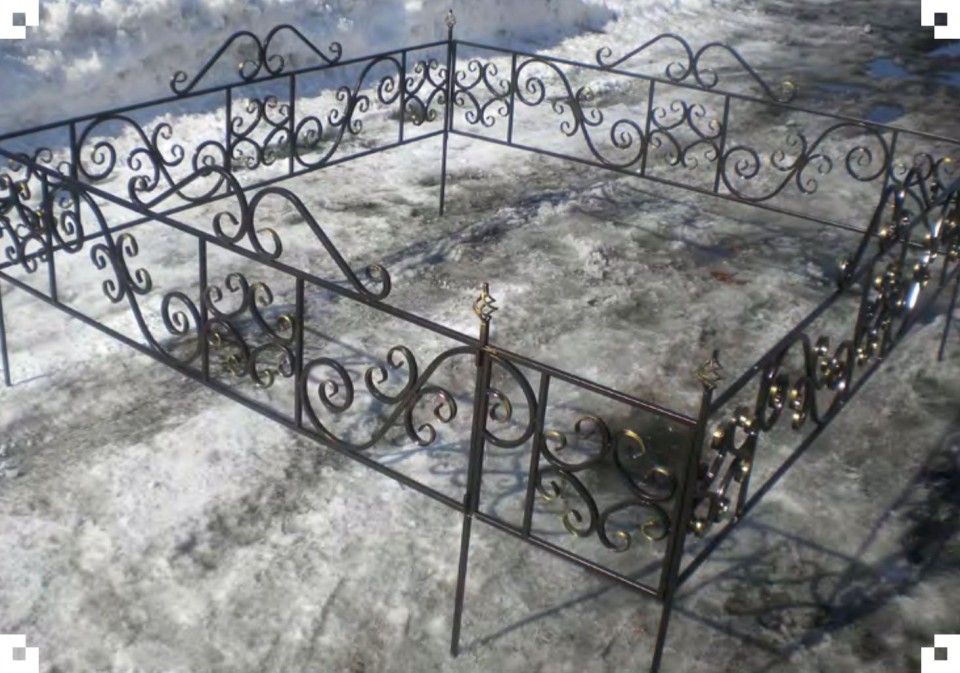 Ограда металлическая  №21 - Ограды для могил в Благовещенске