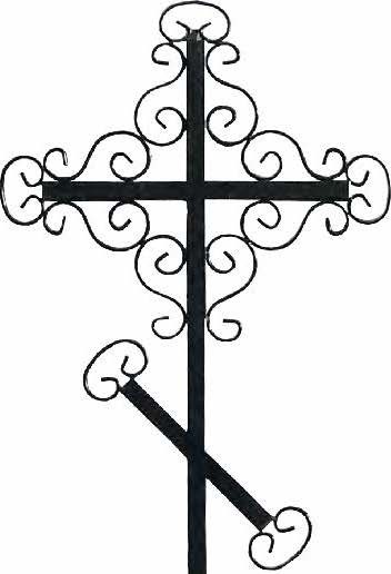 Крест №3 надгробный металлический с полимерным покрытием - Кресты надгробные